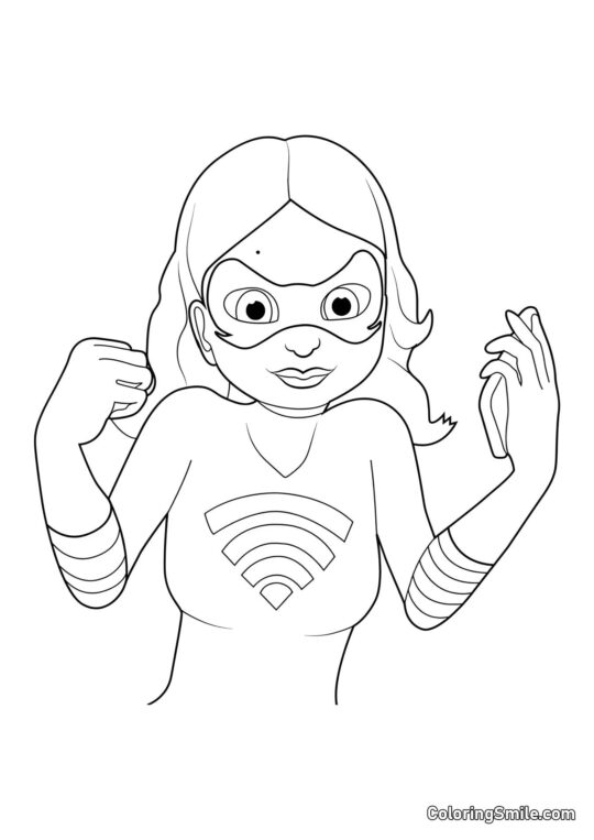 Alya als Lady Wifi - Ausmalbild