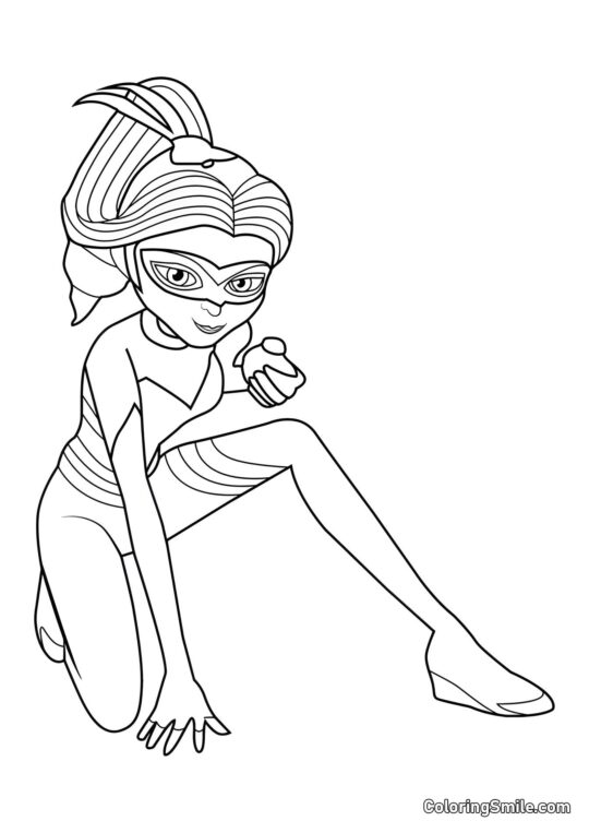 Chloe als Königin Biene - Ausmalbild