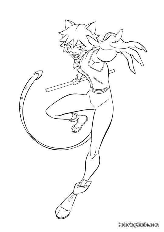 Cat Noir - Ausmalbild