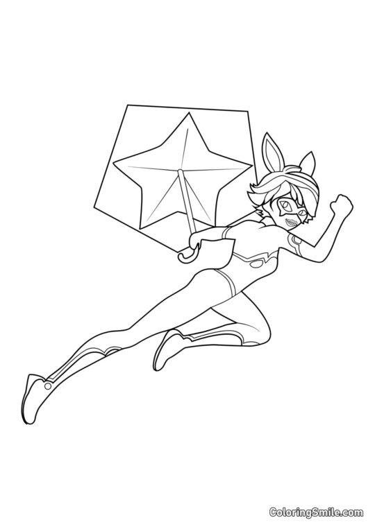 Alix als Bunnyx - Ausmalbild