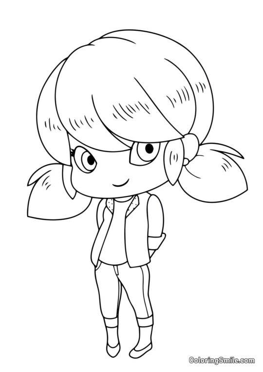 Kleine Marinette Dupain-Cheng - Ausmalbild