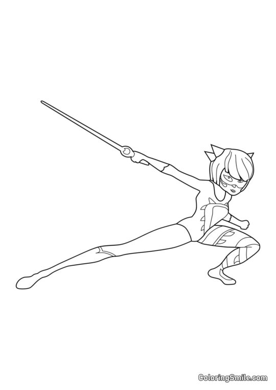 Kagami als Ryuko - Ausmalbild