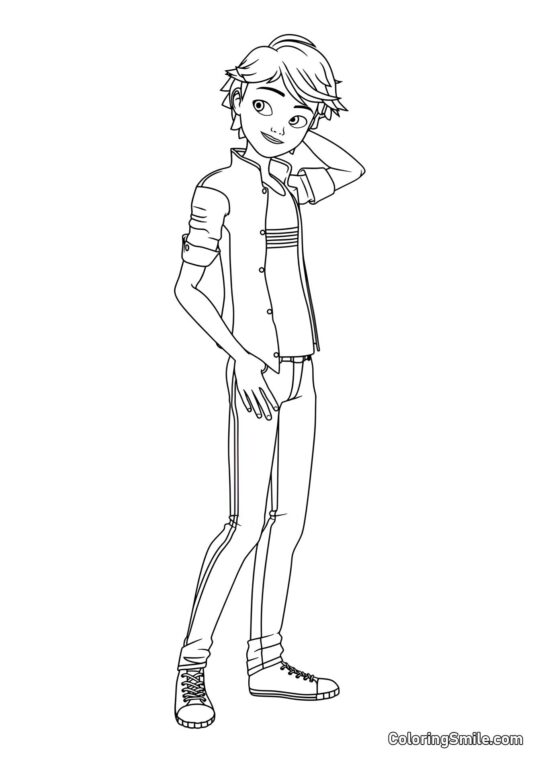 Hübscher Adrien Agreste - Ausmalbild