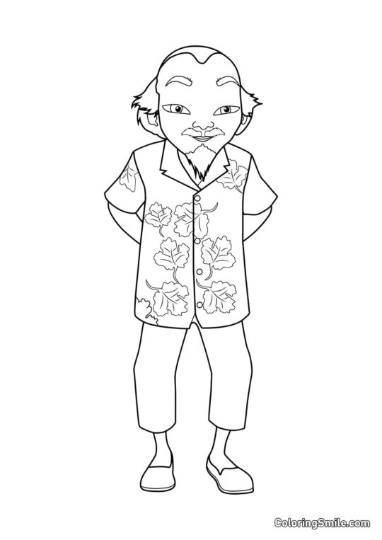 Meister Wang Fu - Ausmalbild