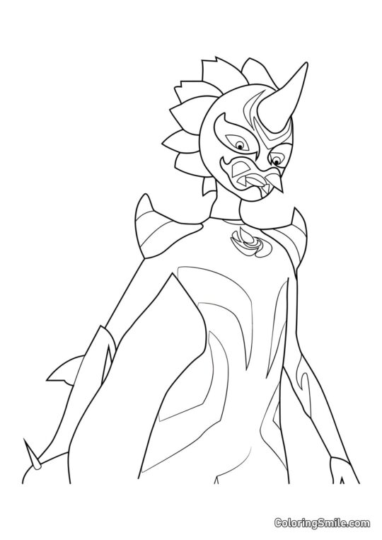 Kagami als Oni-Chan - Ausmalbild