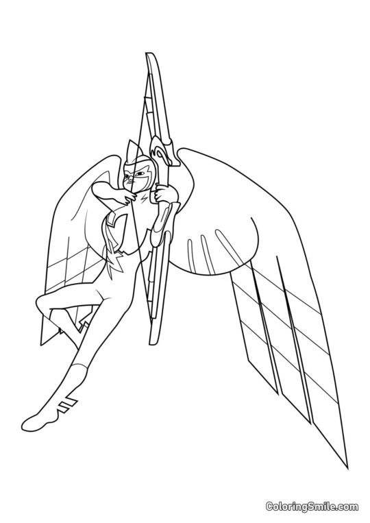 Dunkler Cupid von Marienkäfer - Ausmalbild