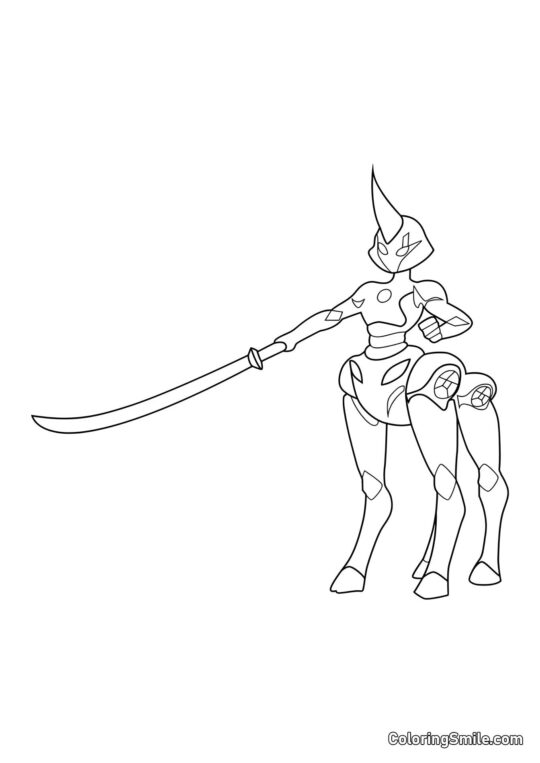 Kagamis Mutter als Ikari Gozen - Ausmalbild