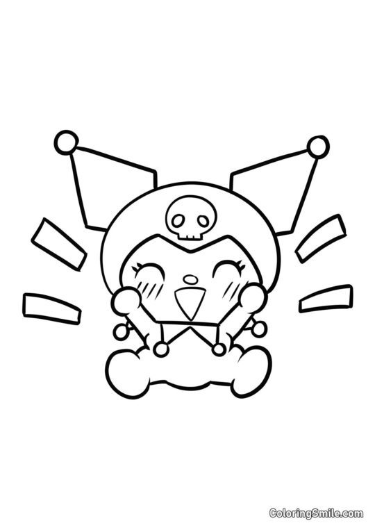 Kuromi begeistert - Ausmalbild