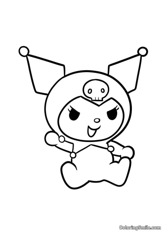 Kaninchen Kuromi - Ausmalbild