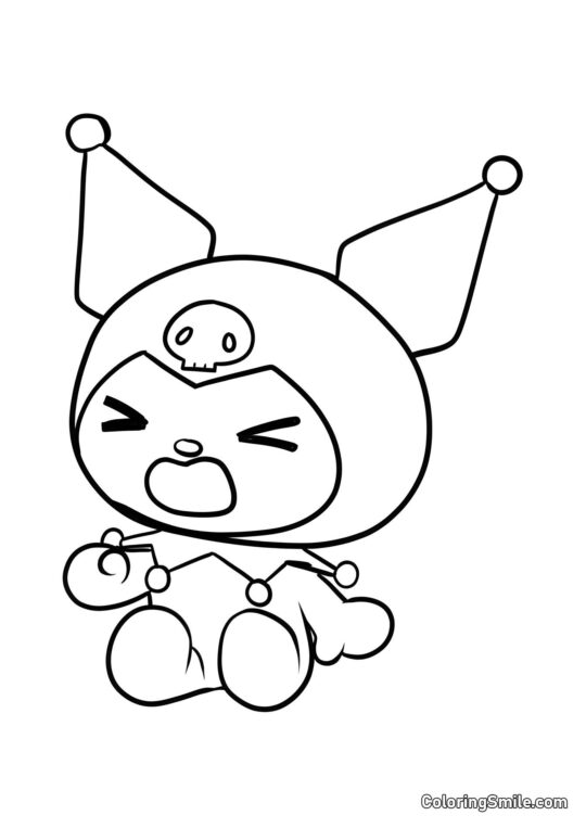 Kuromi weint - Ausmalbild