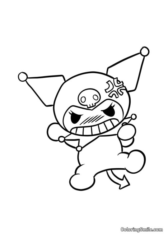 Kuromi wütend - Ausmalbild