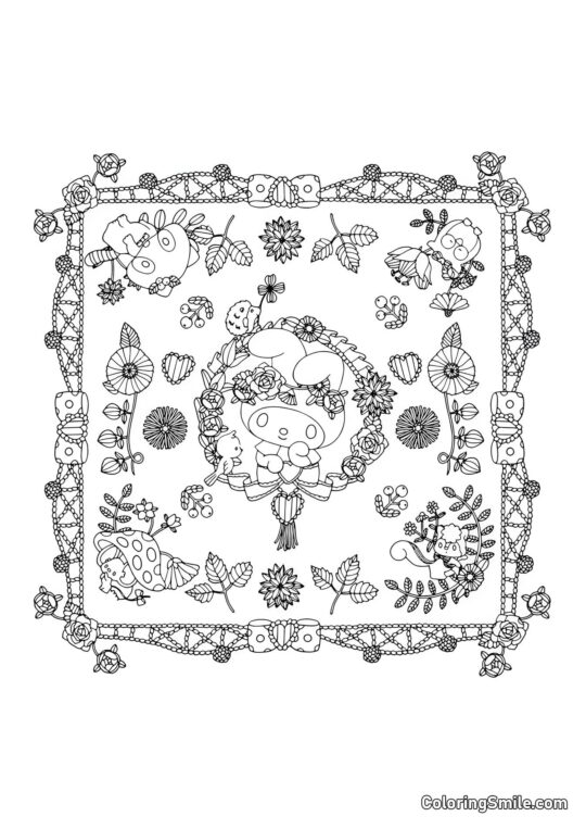 My Melody Anti-Stress - Ausmalbild