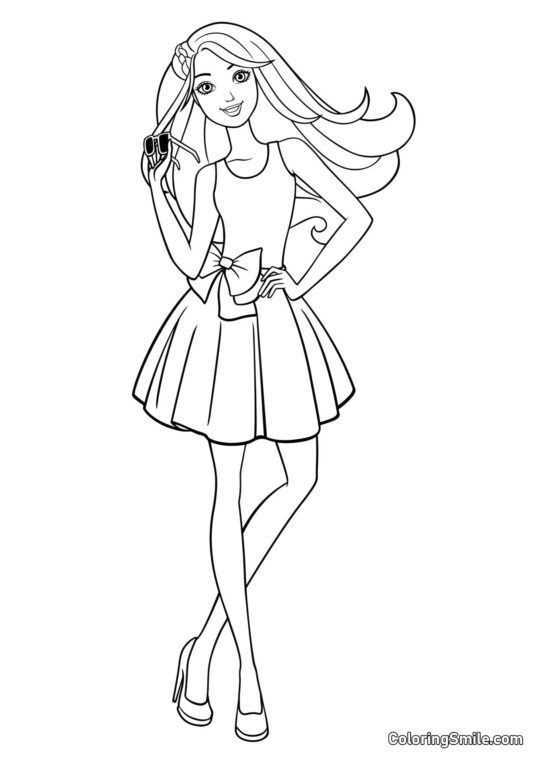 Markenbrille Barbie - Ausmalbild