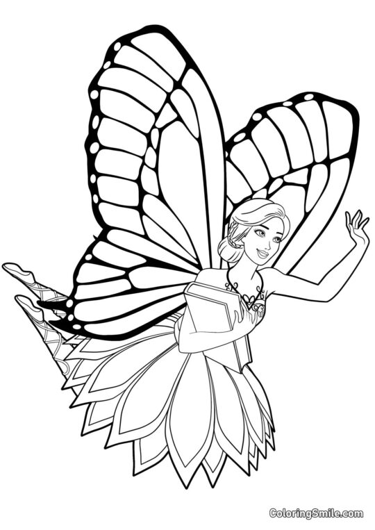 Feen Barbie - Ausmalbild