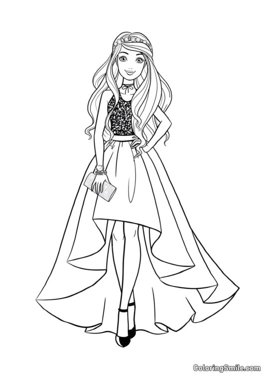 Barbie Schönheitskönigin - Ausmalbild