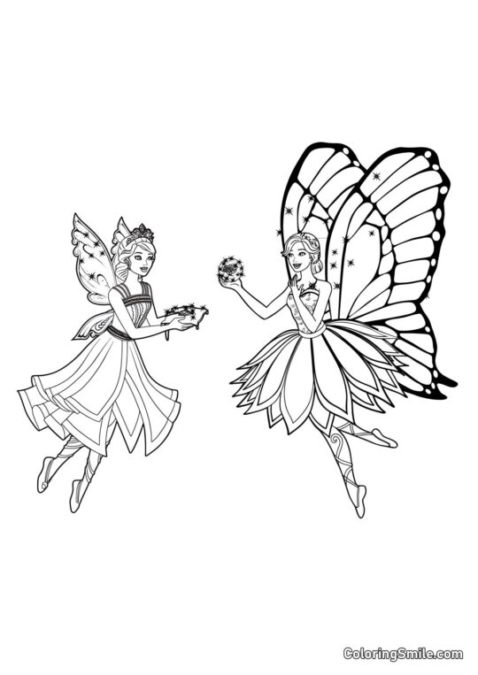 Feen - Ausmalbild