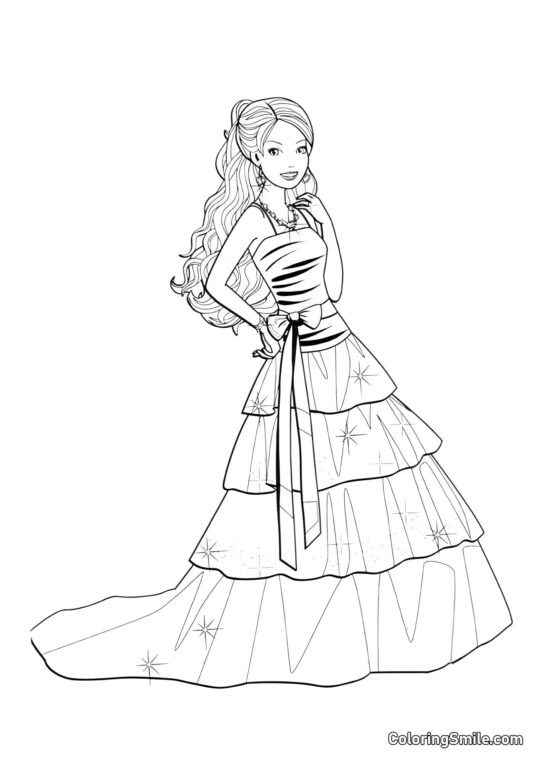 Barbies Abschlussnacht - Ausmalbild