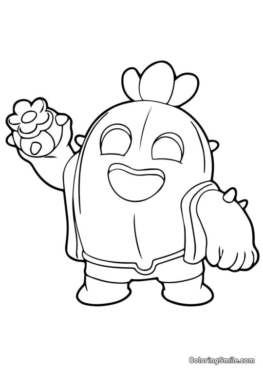 Spike Brawl Stars Spike Brawl Stars - Ausmalbild