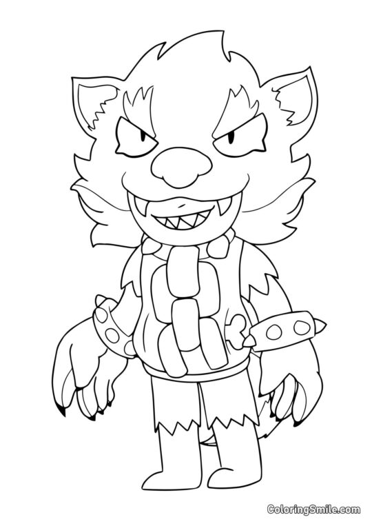 Werwolf Leon Brawl Stars Werwolf Leon Brawl Stars - Ausmalbild