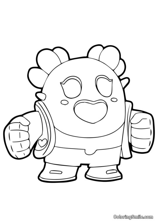 Sakura Spike Brawl Stars Sakura Spike Brawl Stars - Ausmalbild