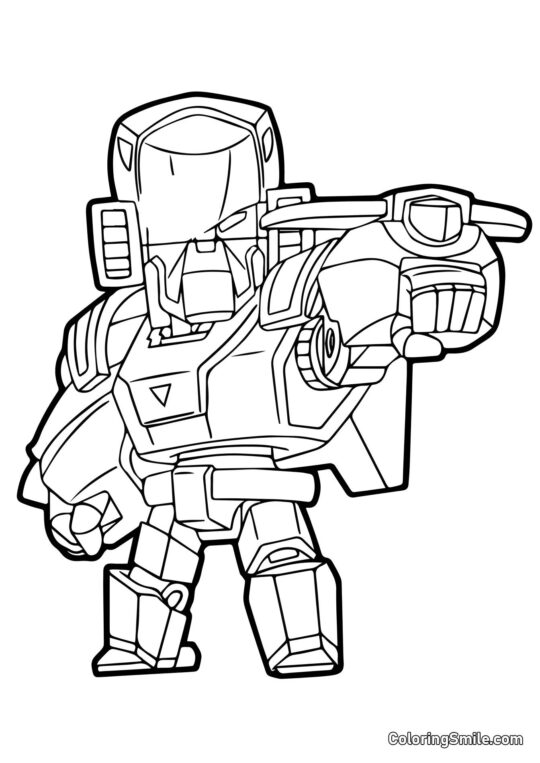 Mecha Bo Brawl Stars Mecha Bo Brawl Stars - Ausmalbild