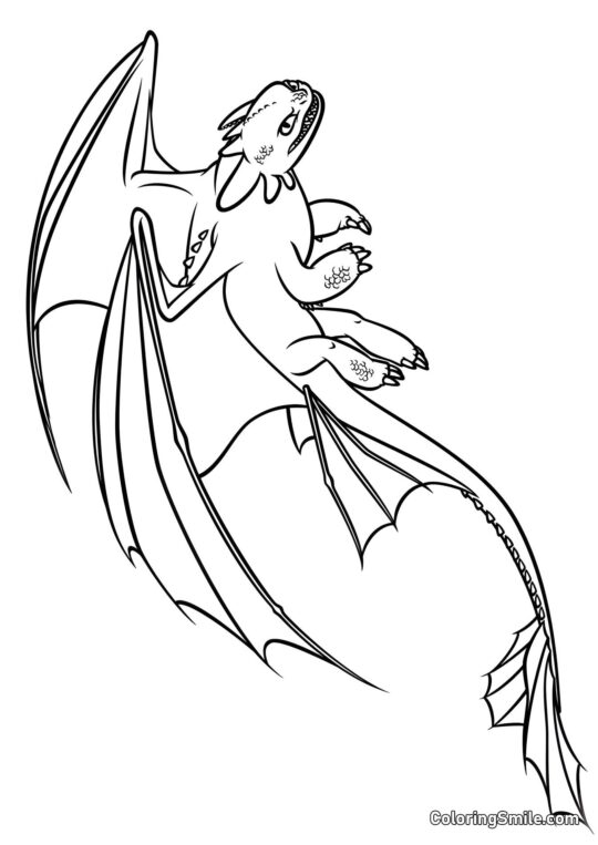 Böser Drache - Ausmalbild