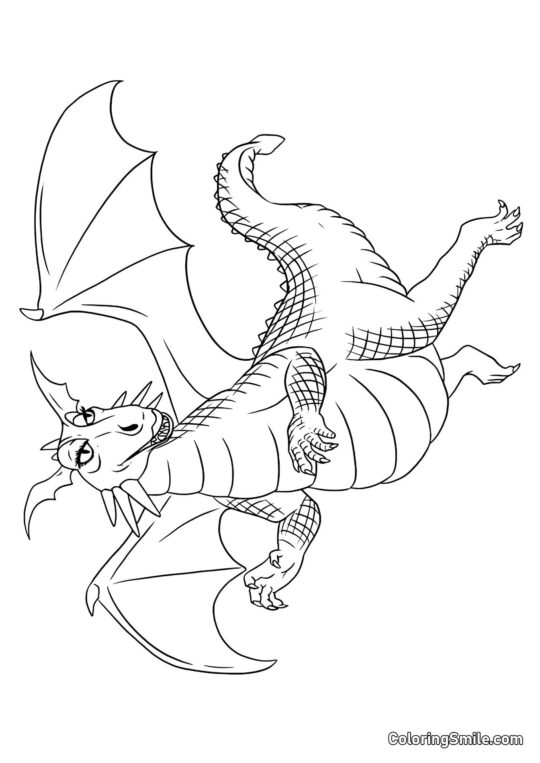 Drachenmädchen - Ausmalbild