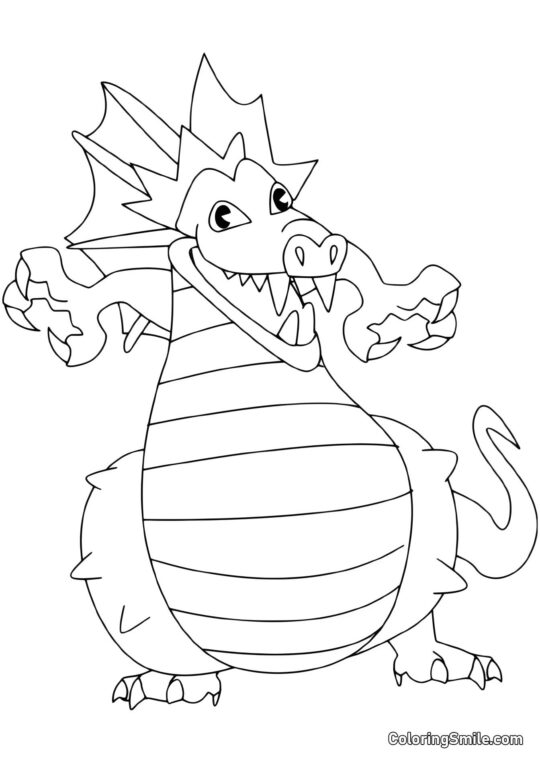 Drache in Erwartung - Ausmalbild