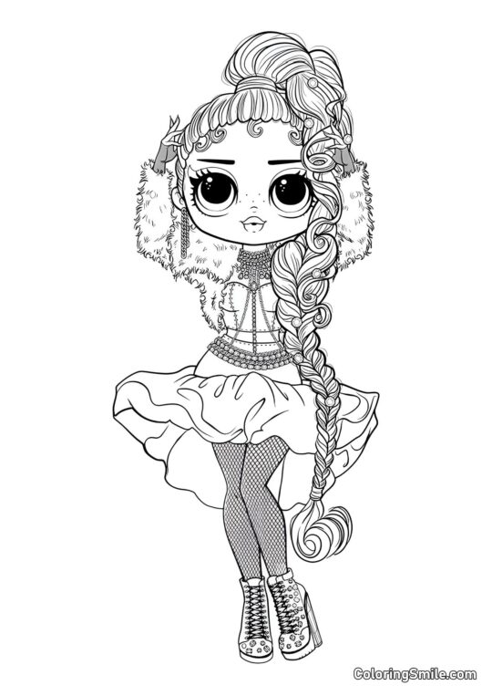 LOL OMG Podium Göttin - Ausmalbild