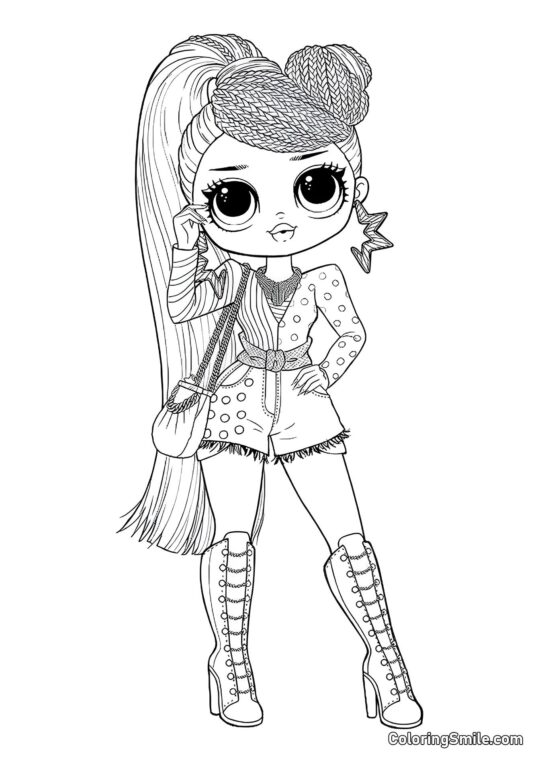 LOL OMG Miss Unabhängigkeit - Ausmalbild