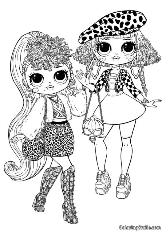 LOL OMG Soziale Löwen - Ausmalbild