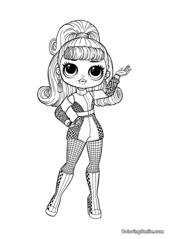 LOL OMG große Schwester Racer - Ausmalbild