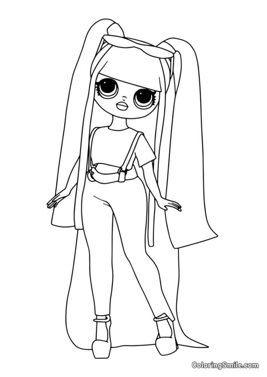 Kitty K LOL OMG Remix - Ausmalbild