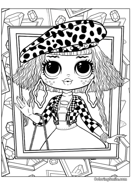 LOL OMG Neonlicious im Rahmen - Ausmalbild