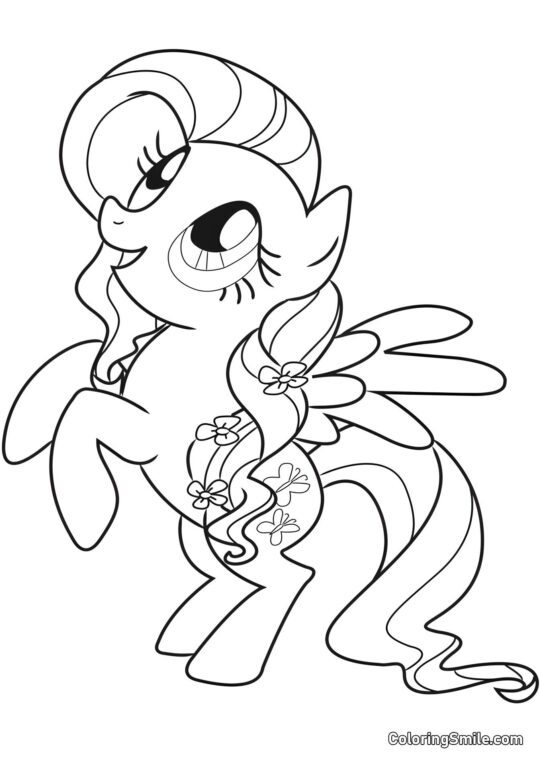 Fluttershy Pony - Ausmalbild