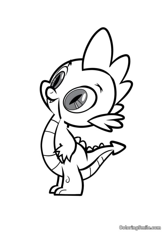Spike aus Mein Kleines Pony - Ausmalbild