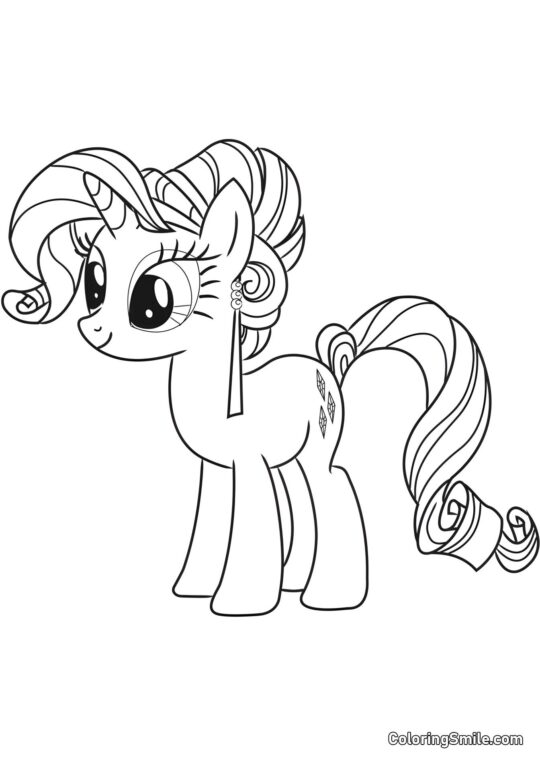 Rarity Pony - Ausmalbild