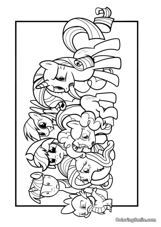 Pony Freundschaft ist Magie - Ausmalbild