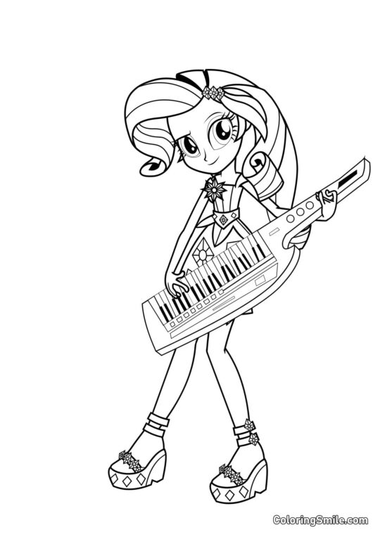 Rarity aus Equestria - Ausmalbild