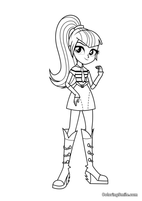 Sonata Dusk aus Equestria - Ausmalbild