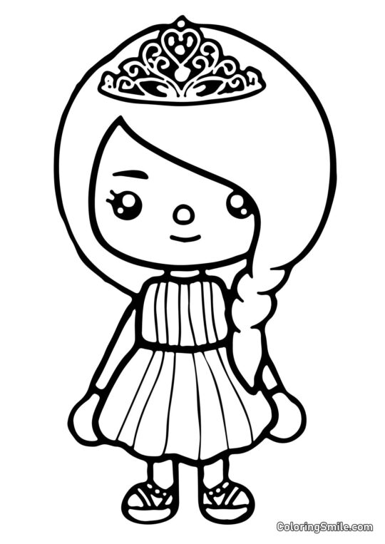 Toca Boca Elsa - Ausmalbild