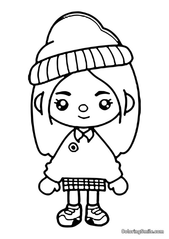 Toca Boca jüngere Schwester des Süßen - Ausmalbild