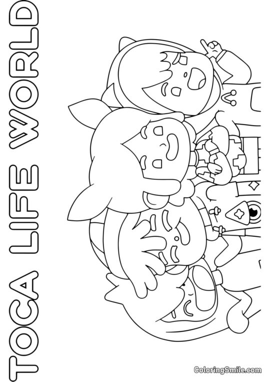 Toca Boca Lebenswelt - Ausmalbild