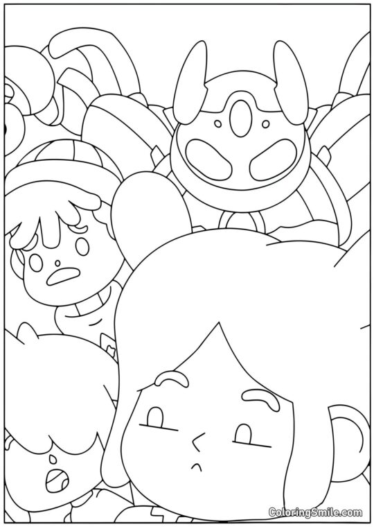 Toca Boca Junge, Mädchen und Roboter - Ausmalbild