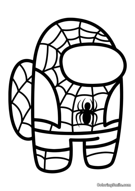 Among Us Charakter Spider-Man - Ausmalbild
