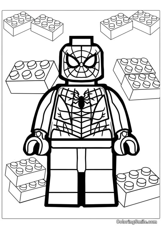 Lego Spider-Man - Ausmalbild