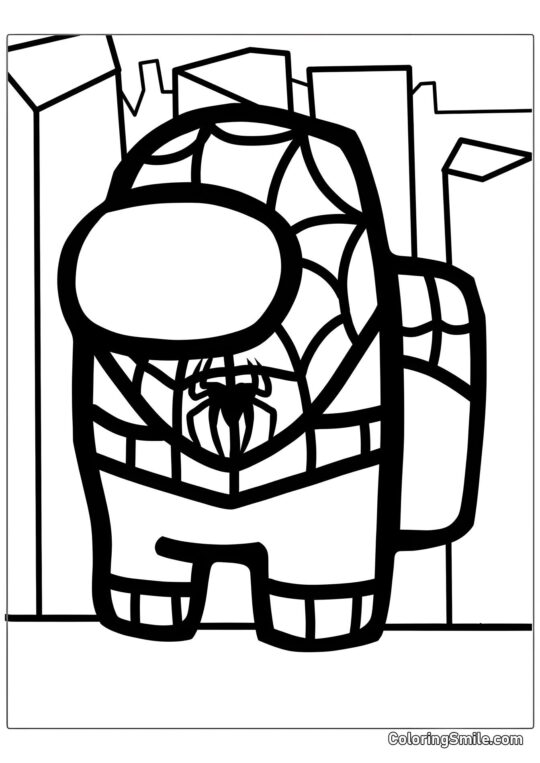 Among Us Spider-Man - Ausmalbild