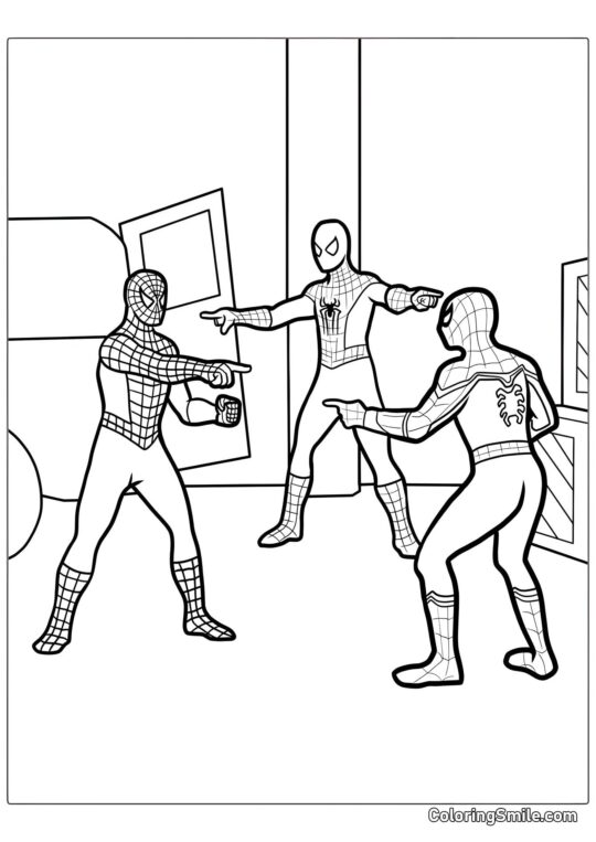 Spider-Man-Meme - Ausmalbild