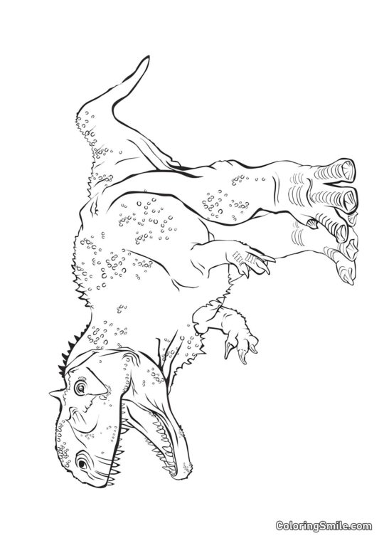 Rajasaurus - Ausmalbild