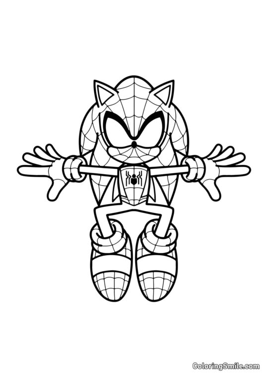 Spider-Man Sonic - Ausmalbild